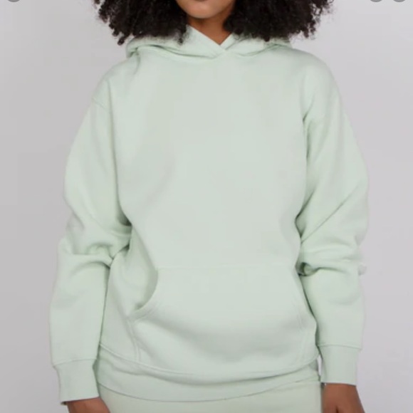 SET🌟 BRUNETTE THE LABEL HOODIE/SHORT SET MINT GELATO - Picture 8 of 9